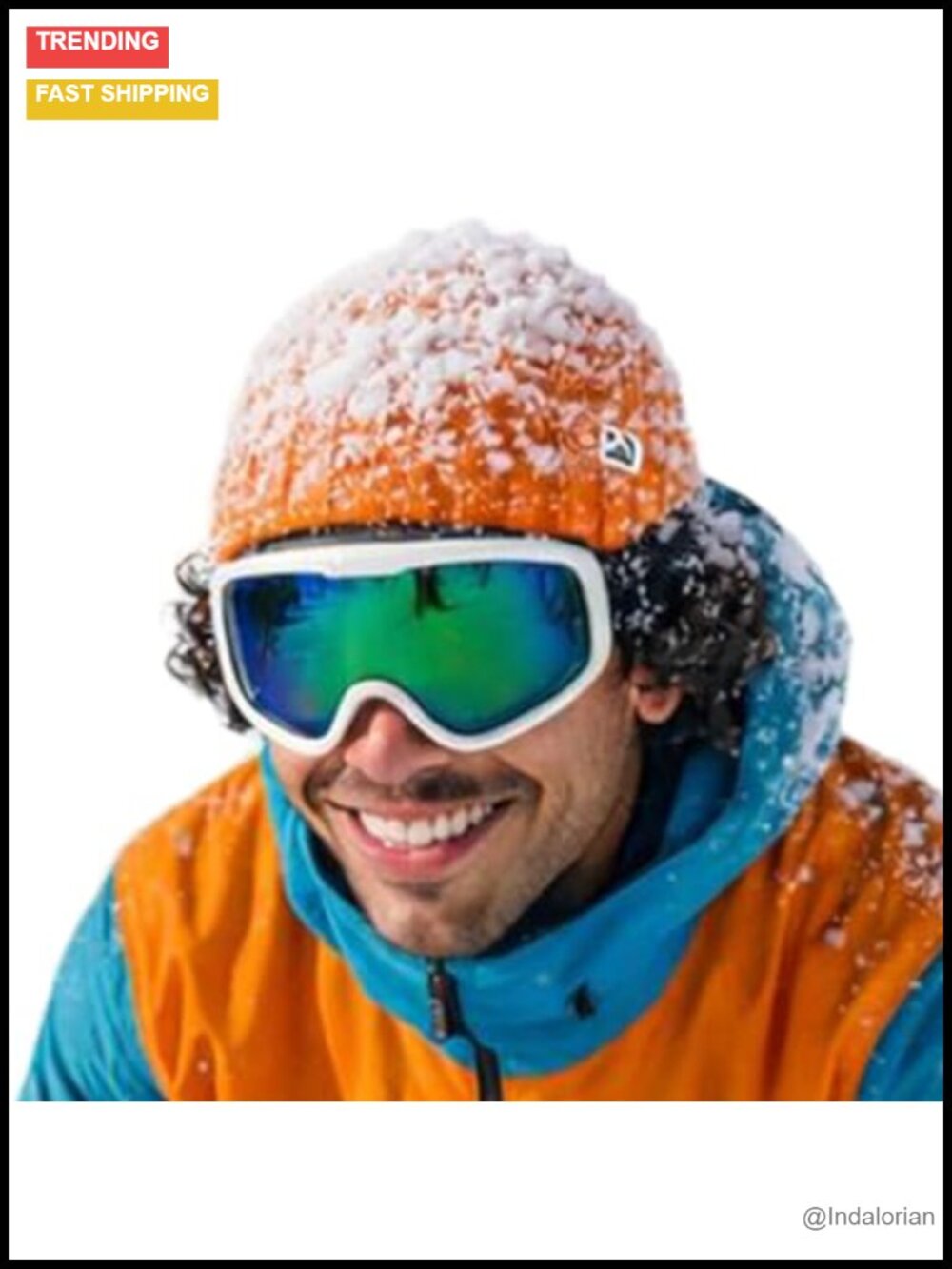 Merino Wool Beanie Polartec Fleece Lined Waterproof Cuffed Winter Hat